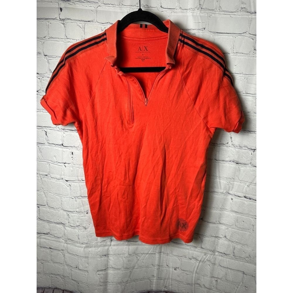 Armani Exchange A|X Red Polo Shirt Casual Sporty Streetwear